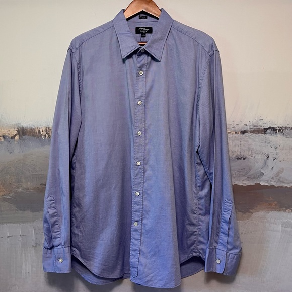 J. Crew Other - J.CREW Thompson Shirtings 80's 2-Ply Long Sleeve‎ Shirt XL Blue 17-17 1/2 Career